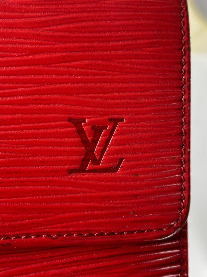 Preloved Louis Vuitton Red Epi Leather Portefeiulle Sarah Wallet