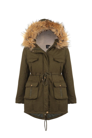 Faux Fur Hood Parka