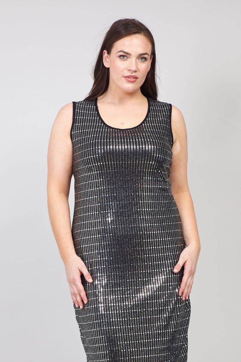 sequin curve dress