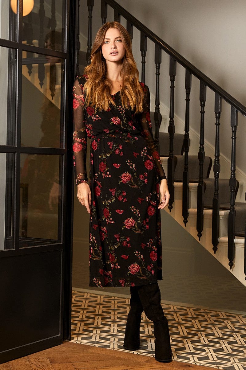 long sleeve midi dress