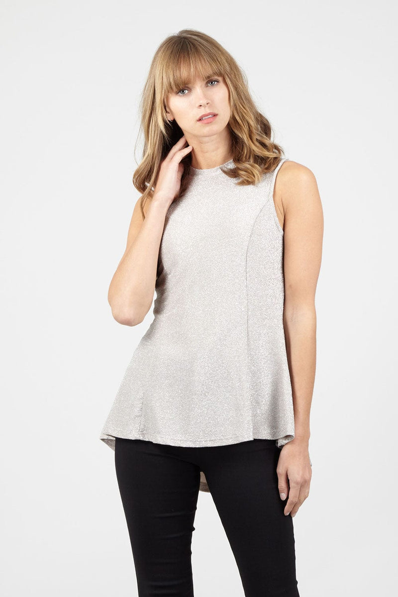 high neck peplum top