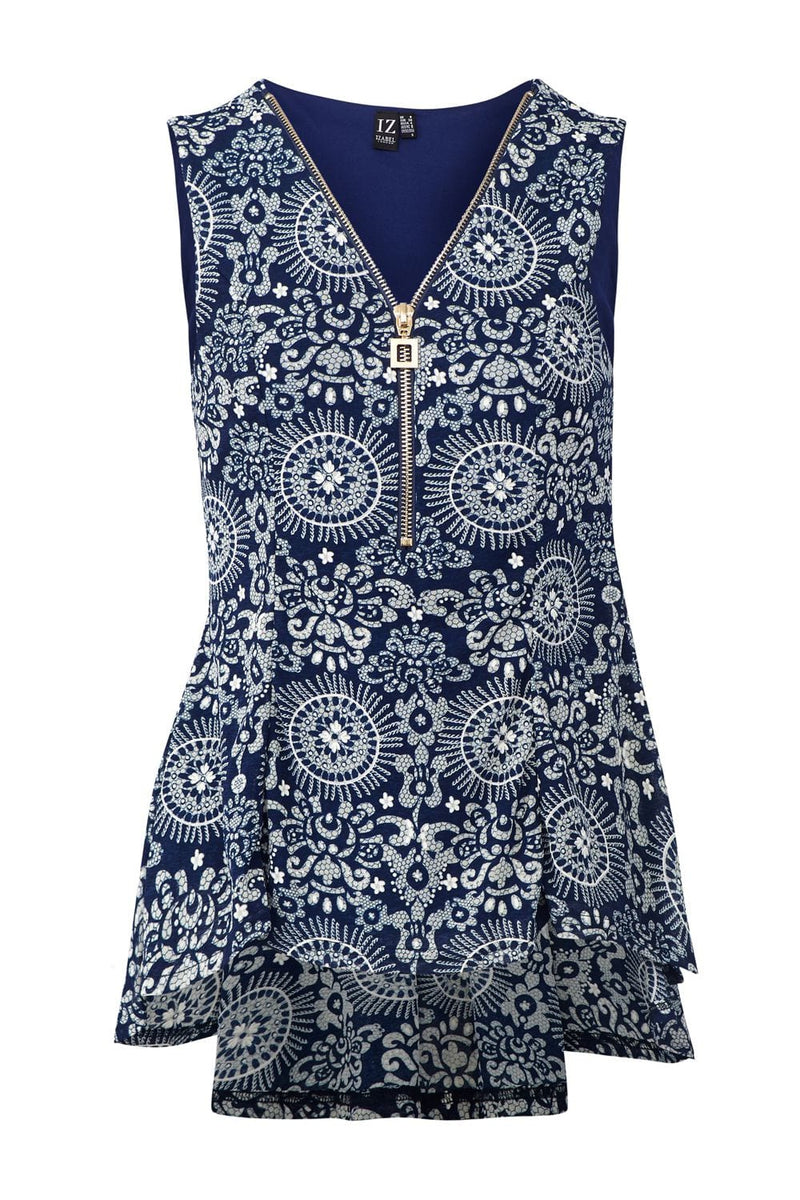 Eastern Print Peplum Vest | Izabel London