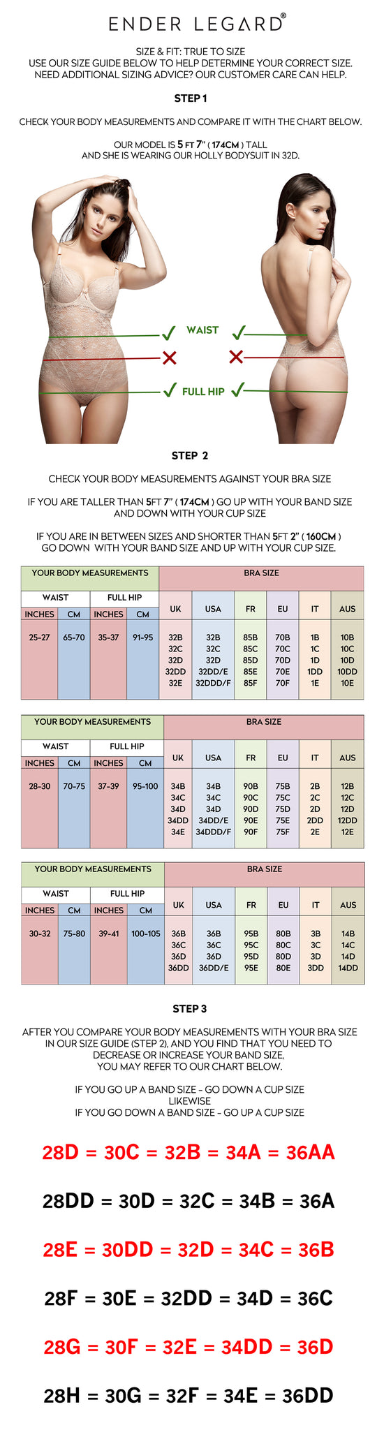 ENDER LEGARD Size Guide 2018