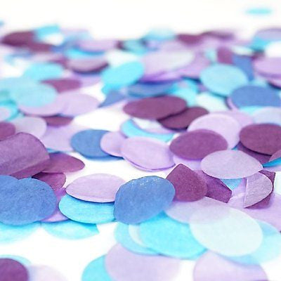 Blue Purple Turquoise Teal Aqua Paper Circle Confetti Party Decoration ...