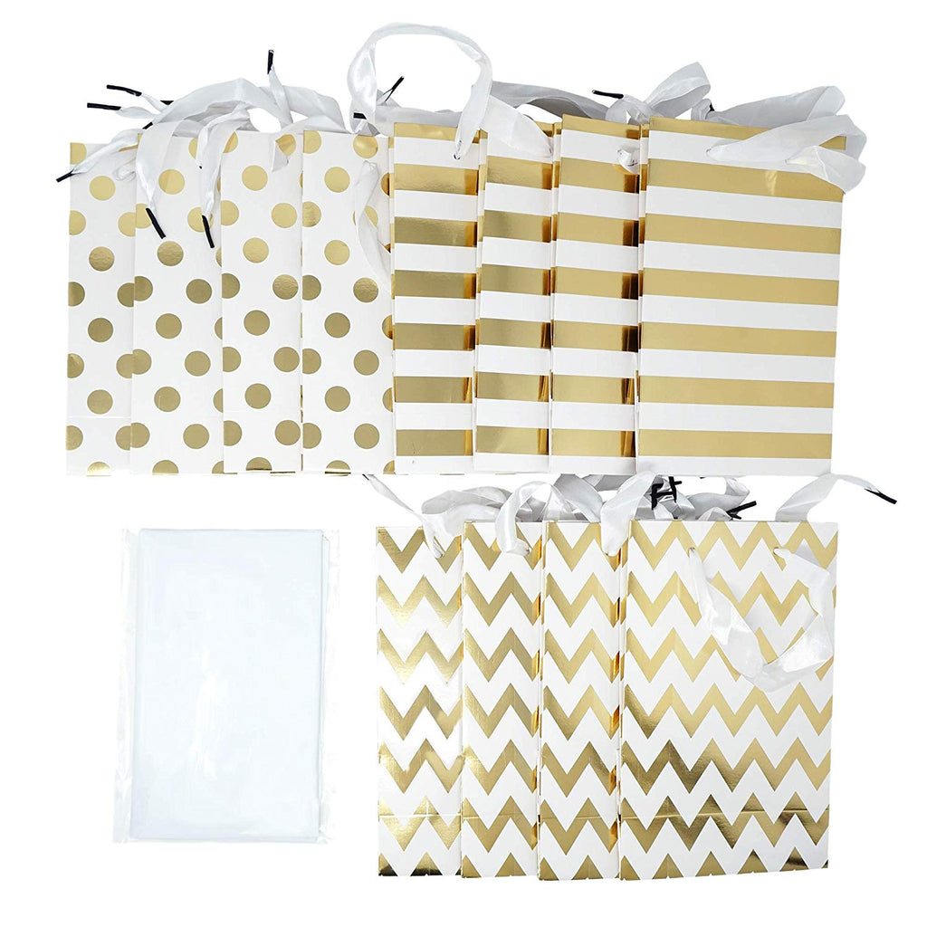 gift bags and ribbon