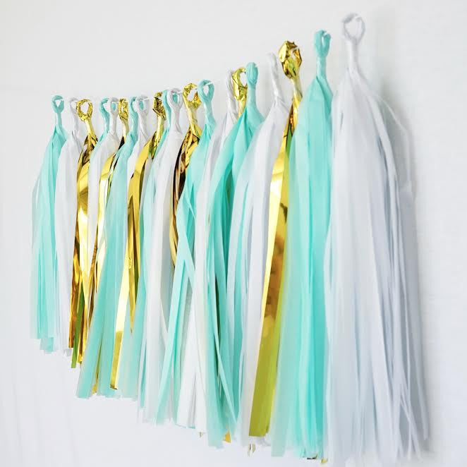 gold mylar tassels