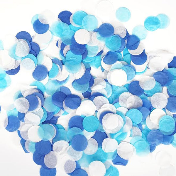 Sapphire Blue Light Blue White Paper Circle Confetti Party Decoration ...