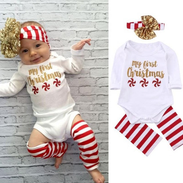 3PCS Newborn Baby Girl Outfits Clothes Romper tutu Dress Jumpsuit Bodysuit  Set