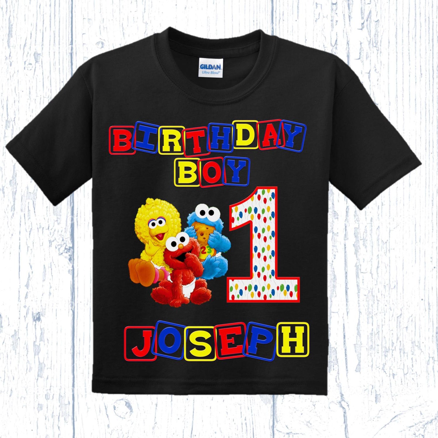 1st birthday sesame street shirt