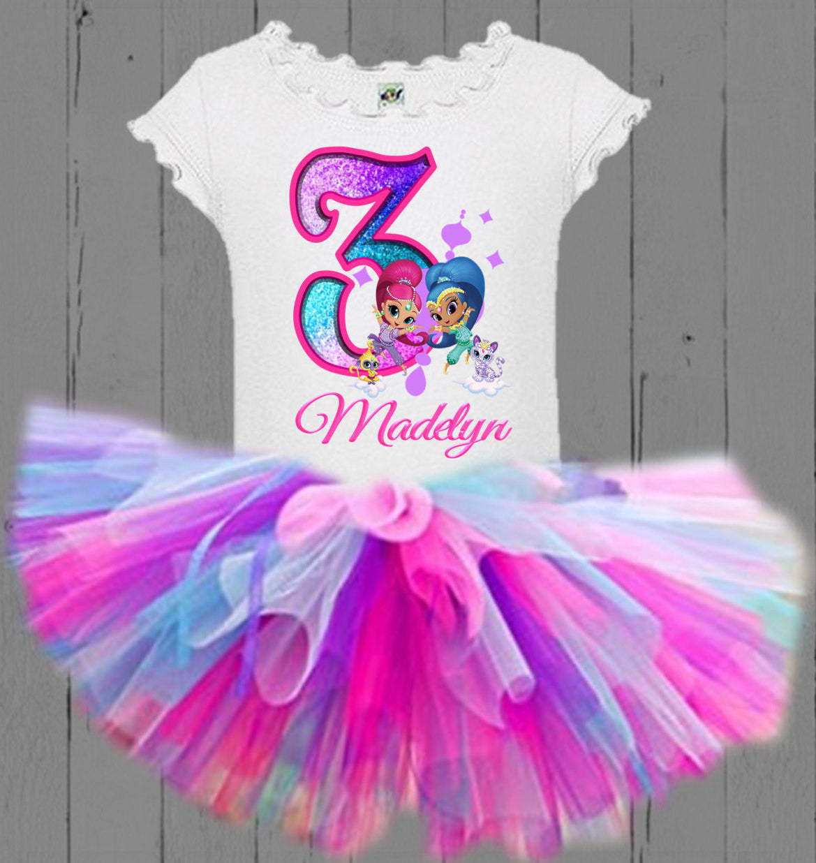 shimmer and shine tutu set