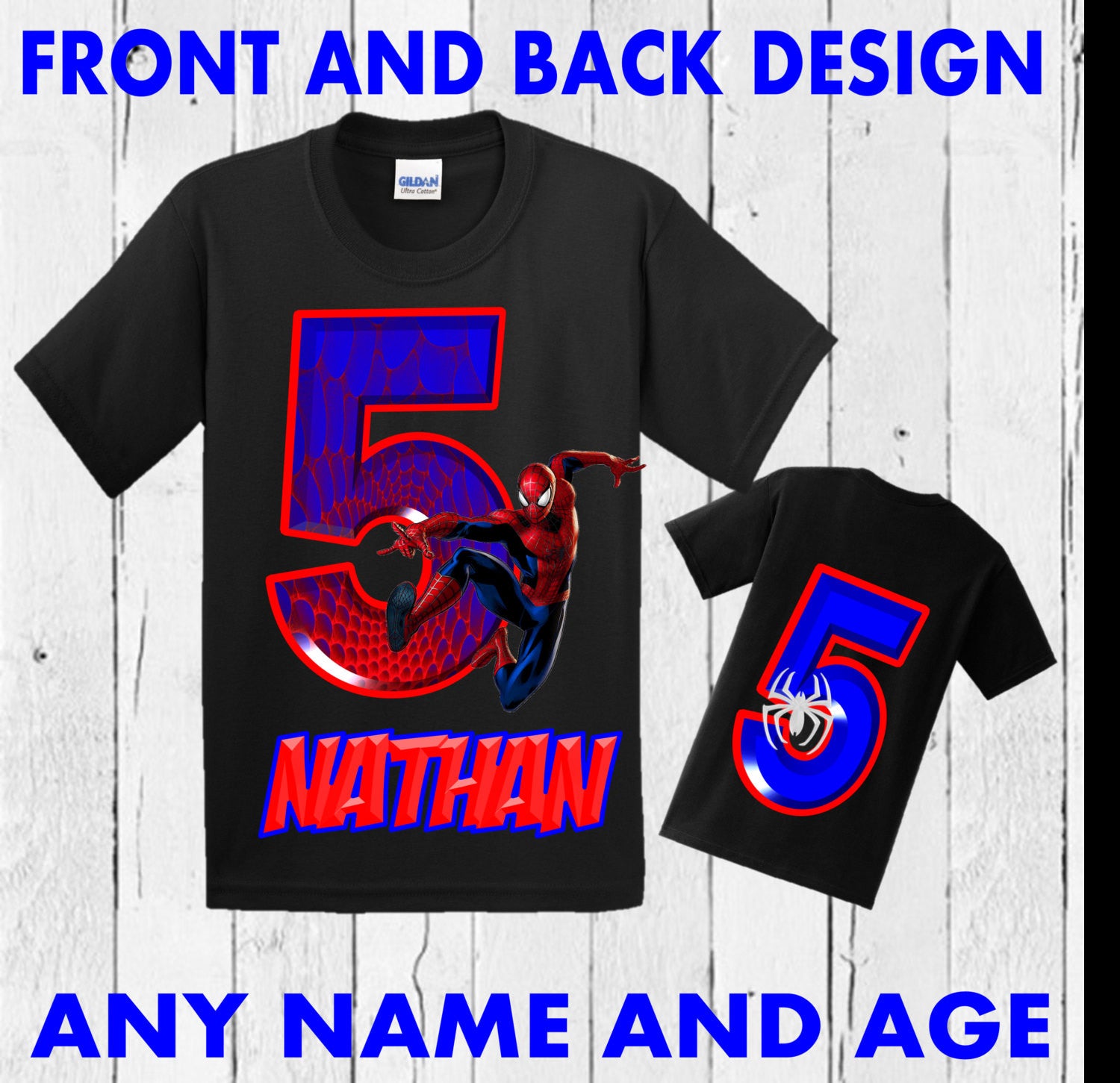 spiderman birthday shirt