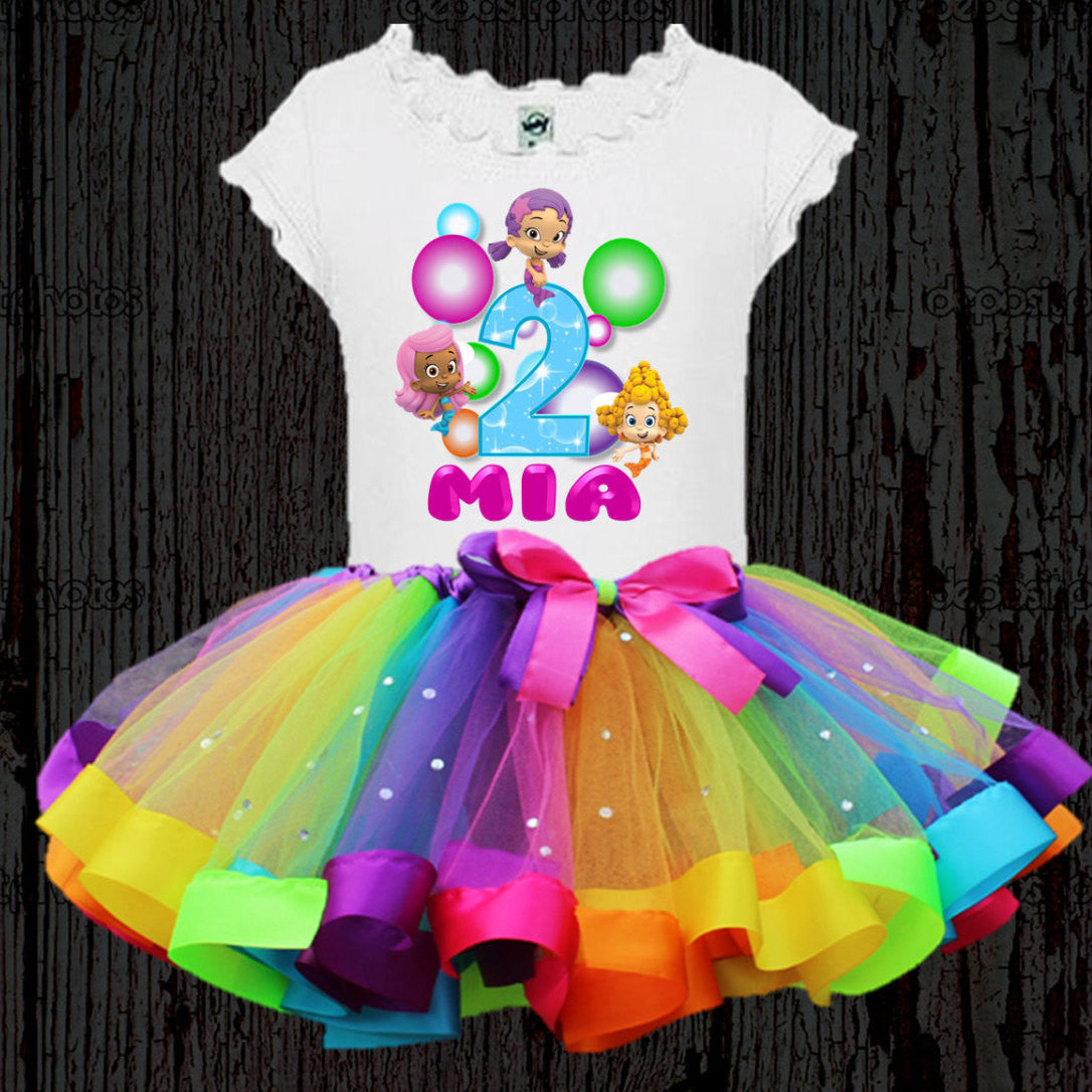 bubble guppies tutu birthday outfit