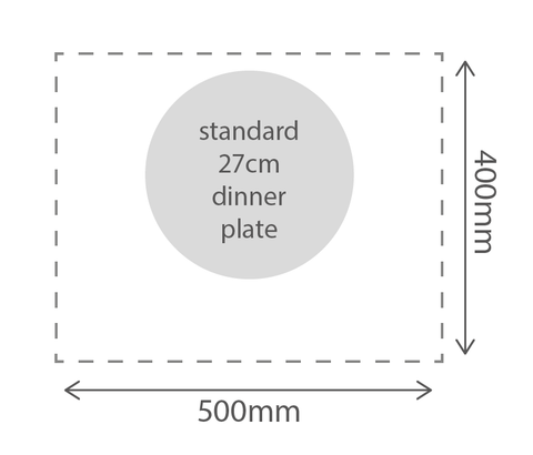 dining table size diagram