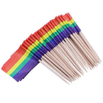 Load image into Gallery viewer, 100 Pack Rainbow Gay Pride Flag Toothpicks
