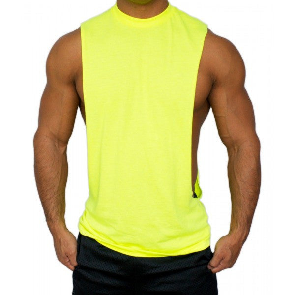 Muscle Cut Stringer Workout Tank Top T-Shirt by American Apparel – Neon ...