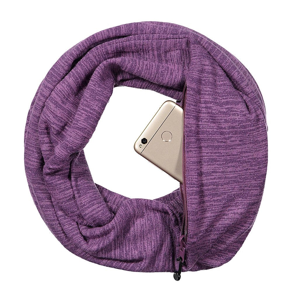 hidden pocket travel scarf