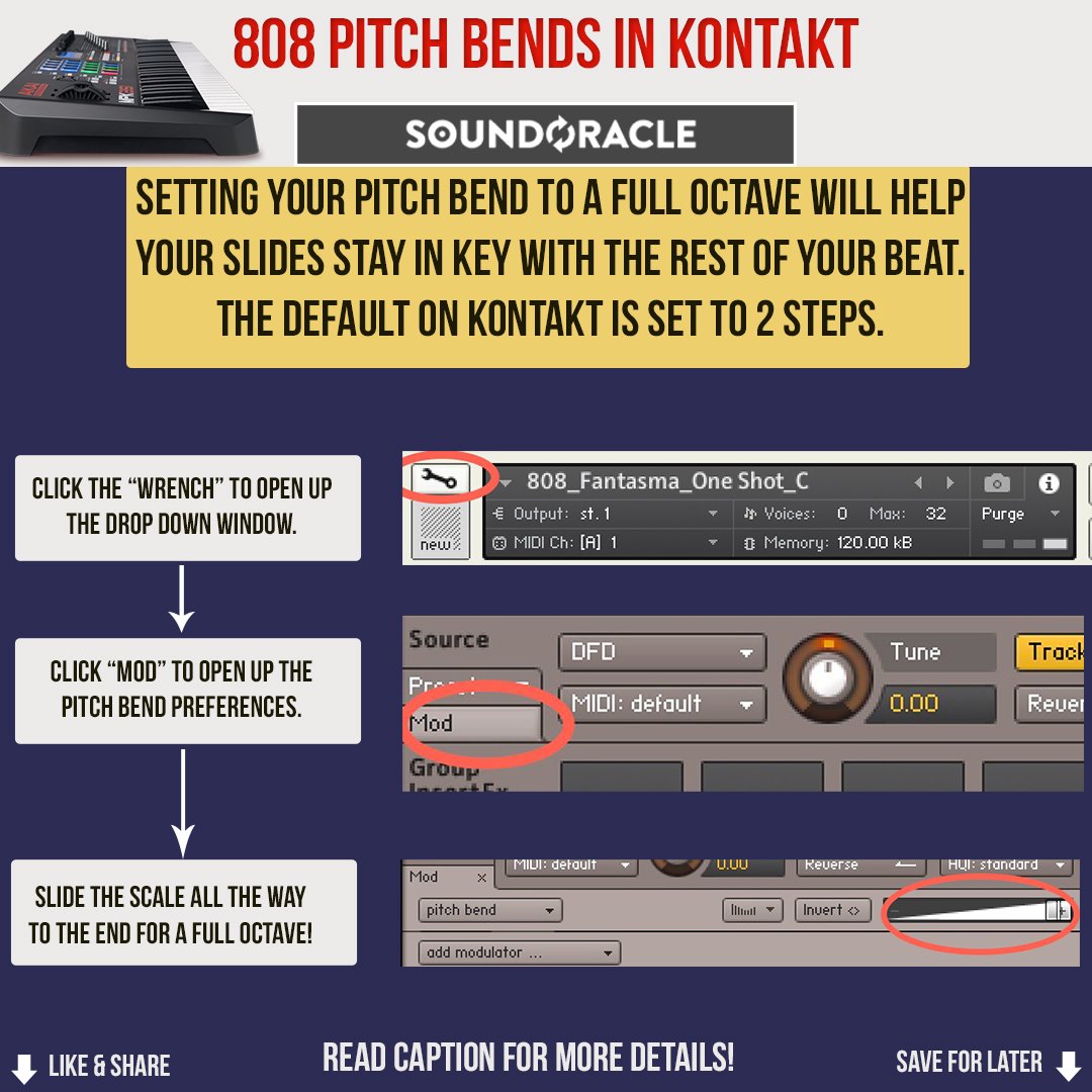 Setting Up 808 Pitch Bends In Kontakt! | SoundOracle Sound Kits