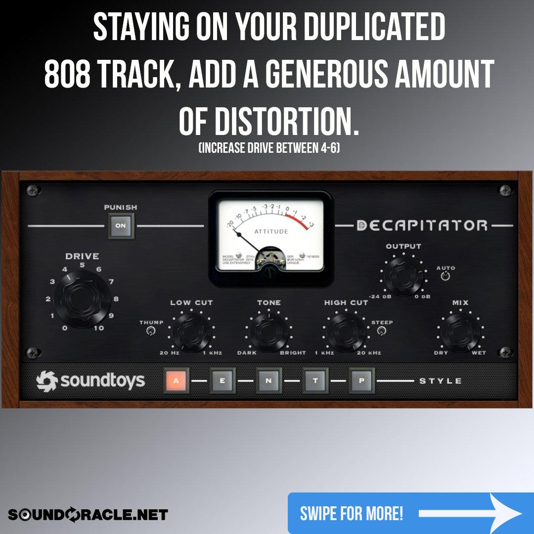 Step 4: Remaining on the duplicated 808 track, add on your favorite distortion plugin. 