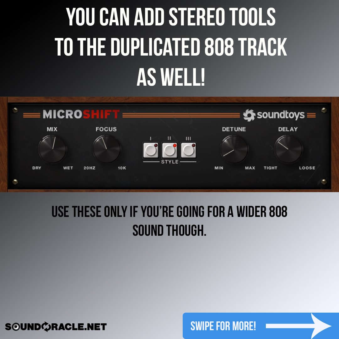 Step 6: You can add some stereo tools on your duplicated 808 track for a wider 808 sound too. 