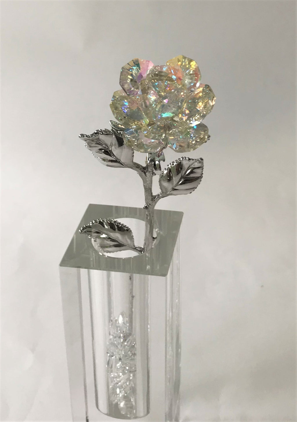 AB Crystal Rose Made with Swarovski Crystal in Vase – Bjcrystals