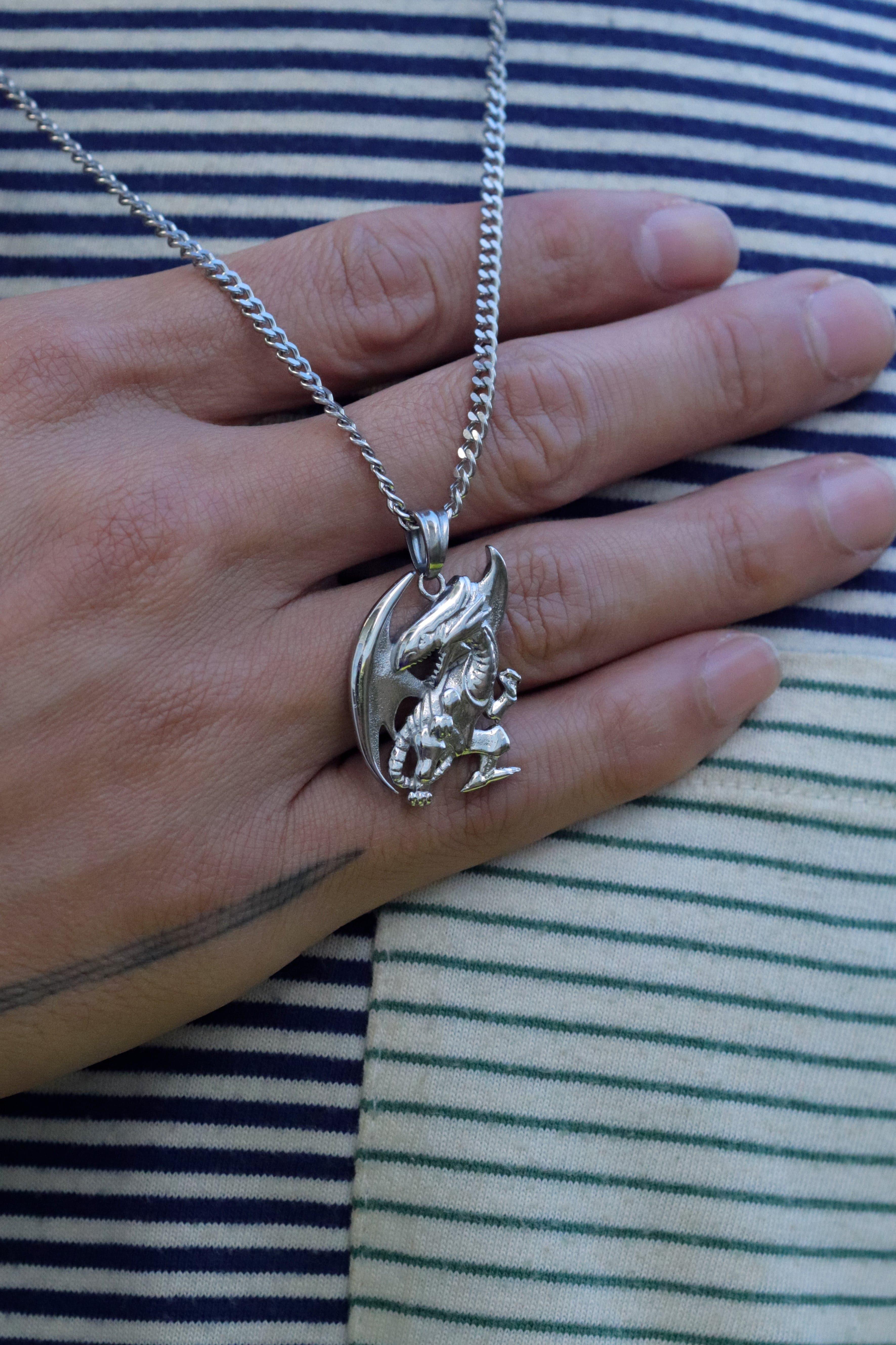Yu-Gi-Oh!™ Blue Eyes White Dragon Necklace | eBay