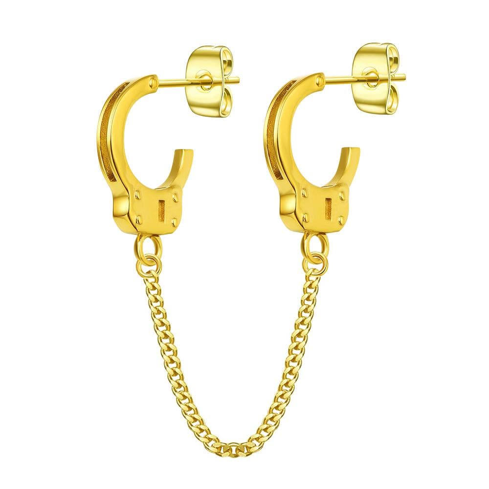 Image of Mister Handcuff Stud Earrings