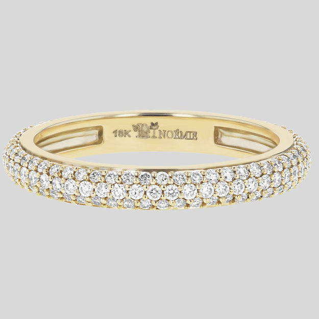 18K Gold 3-Row Diamond Band | Noémie