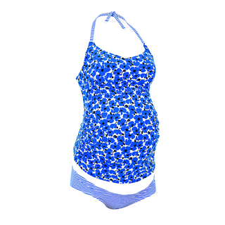 Anita Maternity Tankini Swimsuit Set Lelepa Ocean Blue Print