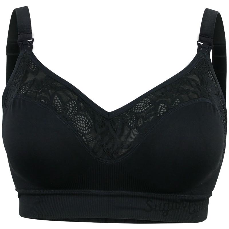 Cake Sugar Candy Lux Seamless Nursing Bra Black | 27800606 | Poinsettia ...