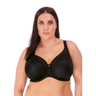 Women's Elomi Best EL4300 Smooth Underwire Moulded Convertible Strapless  Bra (Black 36G)