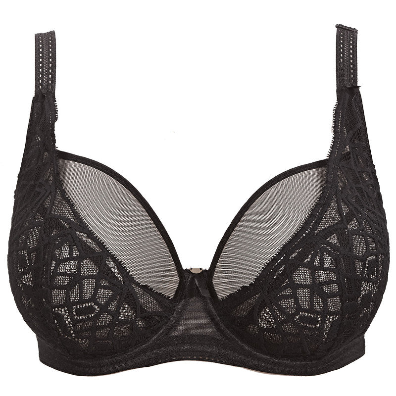 Freya Soiree Lace Plunge Bra Black | AA5011BLK | Poinsettia ...