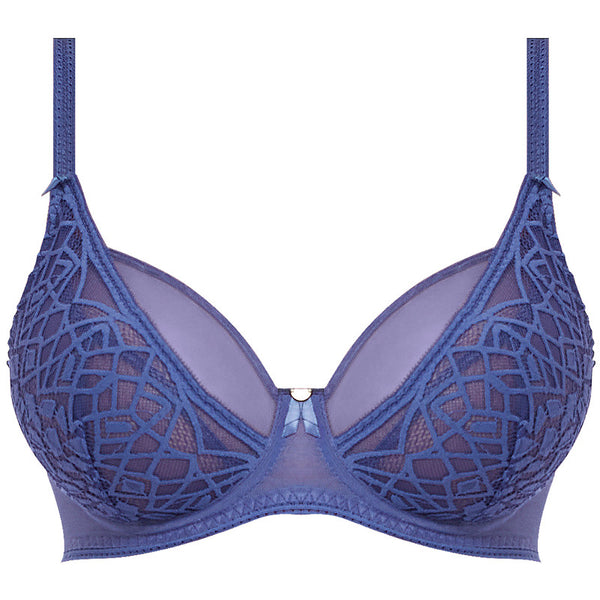 Freya Soiree Lace Plunge Bra Blue | AA5011DEN | Poinsettia ...