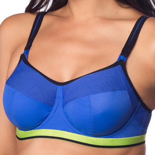 Hotmilk Activate Maternity and Nursing Sports Bra - Royal Blue - Curvy