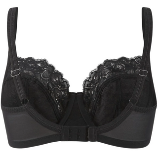 🌙Panache Envy Balconette Lace Full Cup Black Houndstooth Unlined Underwire  Bra