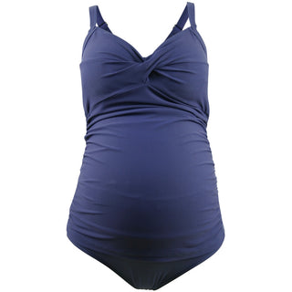 Anita Maternity Tankini Swimsuit Set Lelepa Ocean Blue Print