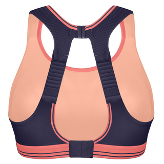 Shock Absorber Run Padded Sports Bra, Black/Silver at John Lewis