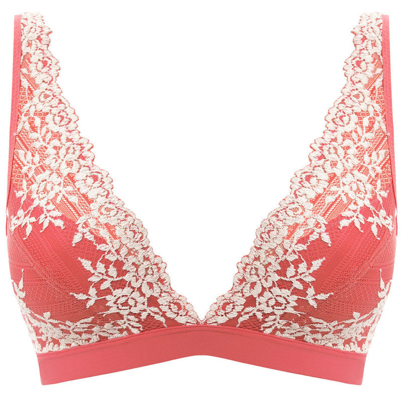 Wacoal Embrace Lace Soft Cup Bra Pink Wa852191631 Poinsettia Uk 