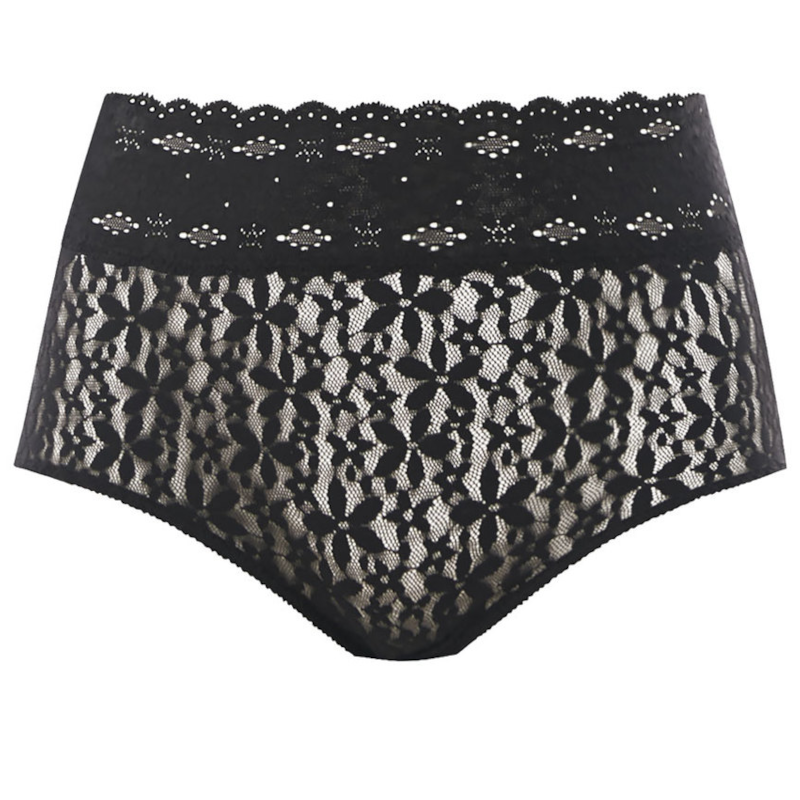 Wacoal Halo Lace Full Brief Underwear Black | WA870405BLK | Poinsettia ...
