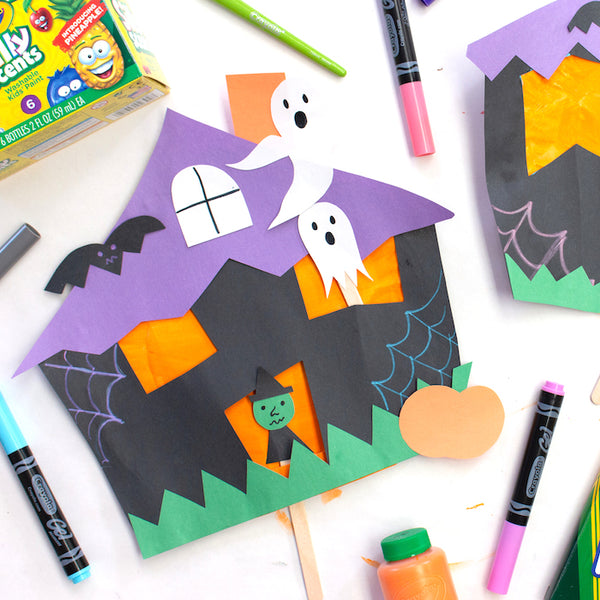 3D Paper Plate Haunted House – Craft Box Girls