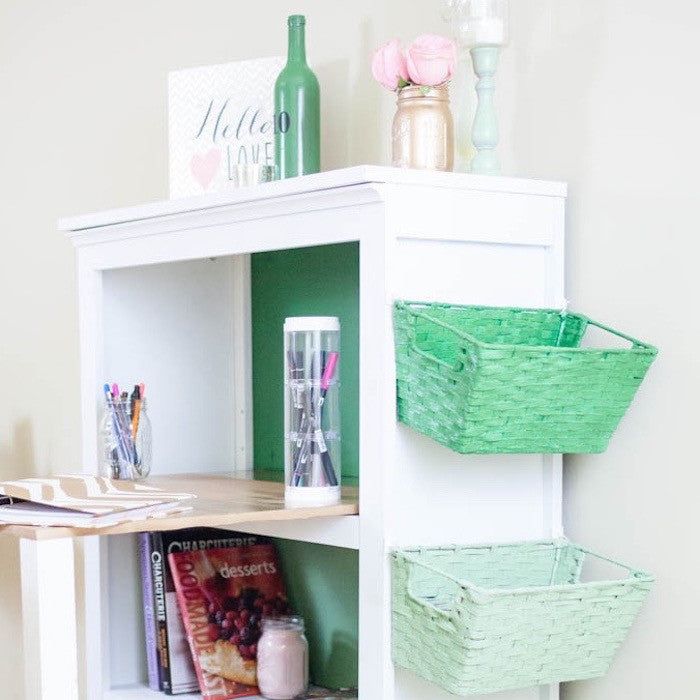 Bookshelf Upcycled To A Desk – Craft Box Girls