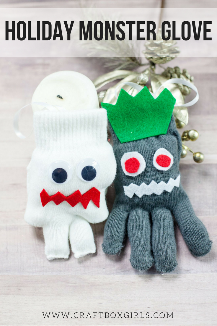 DIY Holiday Monster Gloves