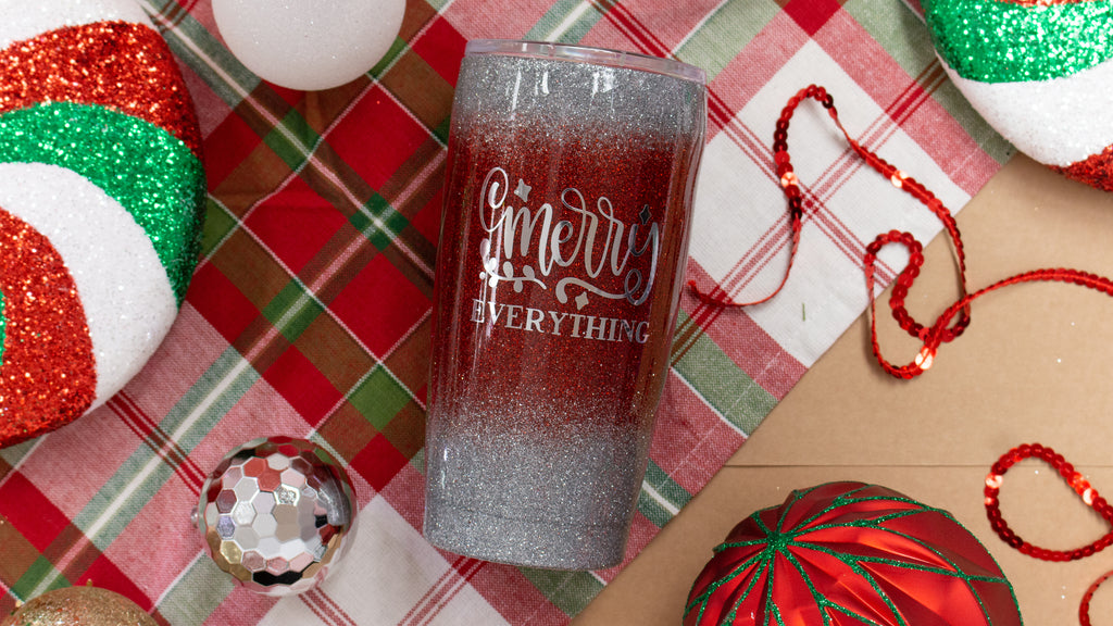 DIY Christmas Glitter Tumbler 