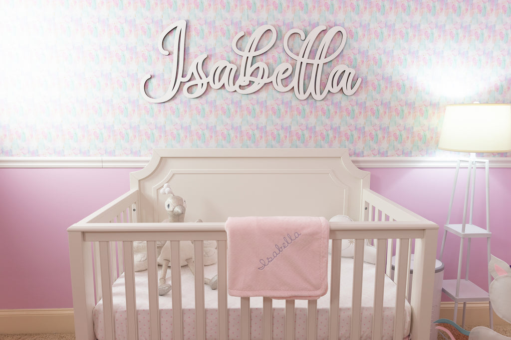 Baby Nursery Wood Name Sign