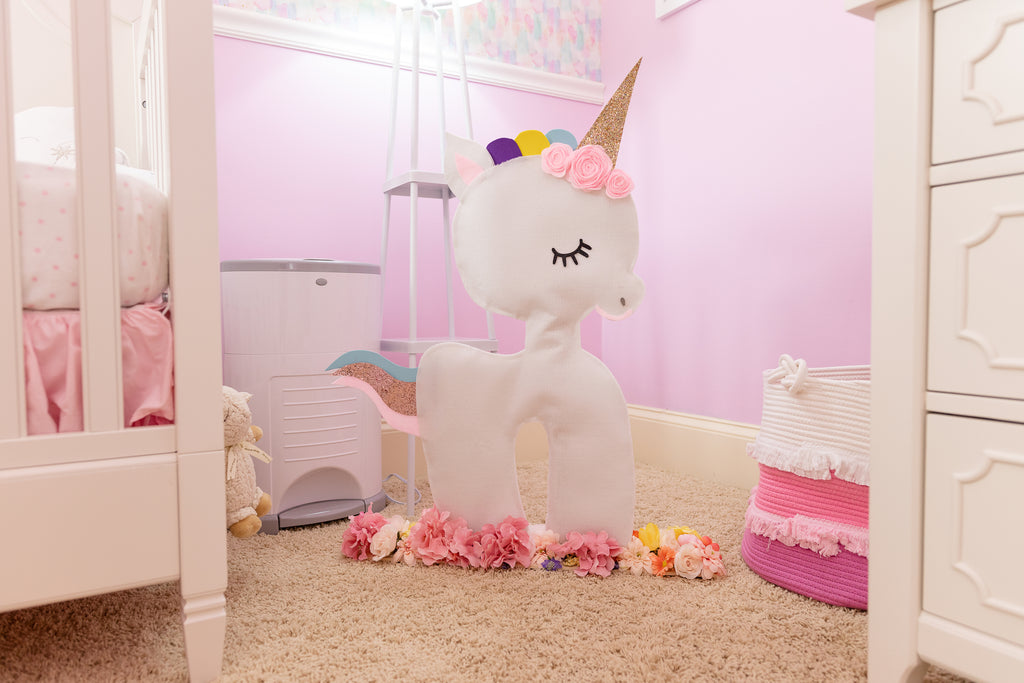 DIY Giant Standing Unicorn for Baby Nursery Kids Room