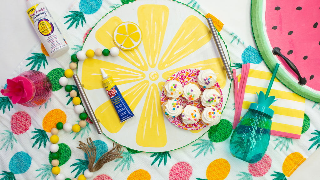 DIY Lemon Entertaining Tray