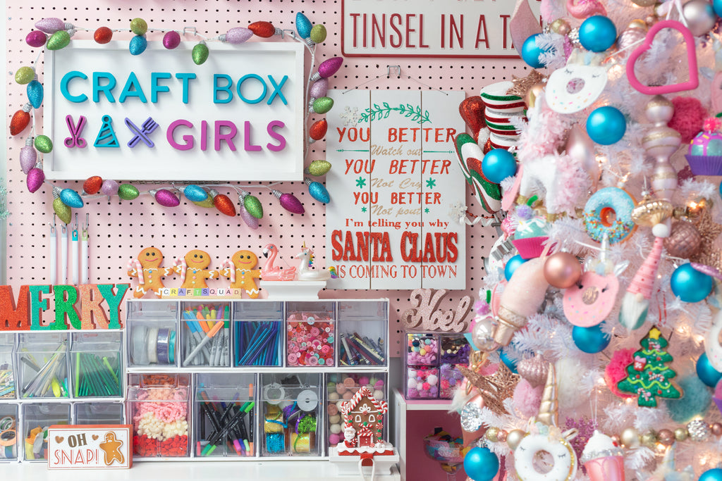 Fun and Colorful Craft Room Christmas Decorations