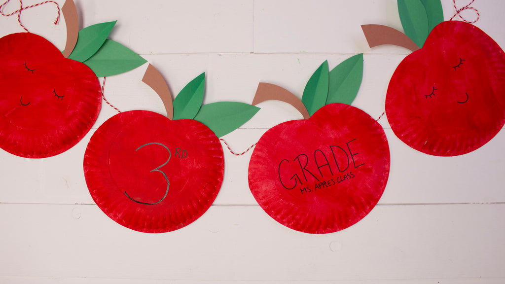 First Day of School Apple Banner