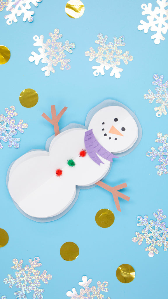 3D Snowman Card Kids Craft