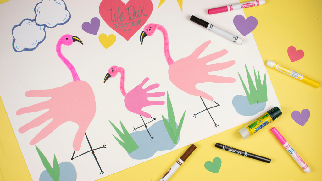 Crayola Handprint Flamingos