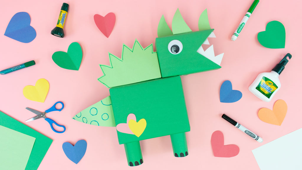 Dinosaur Valentine's Day Card Box